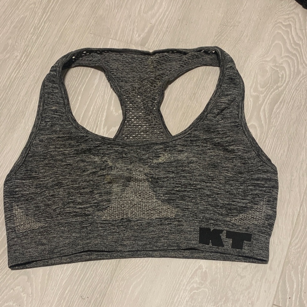 Gray Racerback Sports Bra